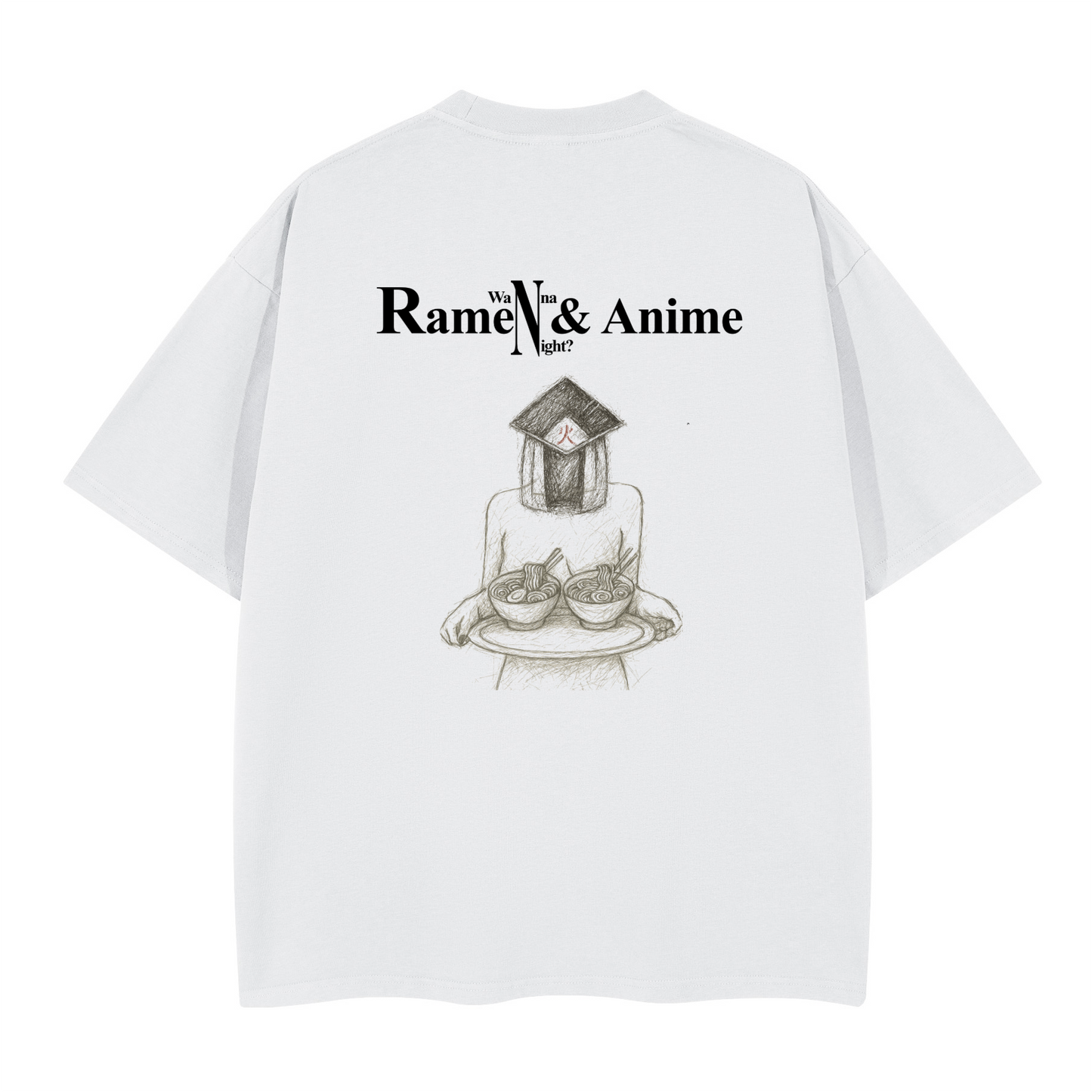 Wanna ramen??. Oversized  T-shirt(280GSM)