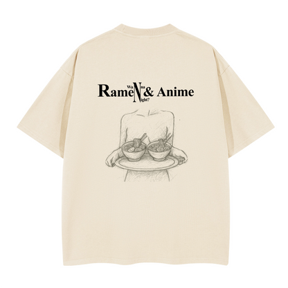 Wanna ramen?. Oversized T-shirt(280GSM)