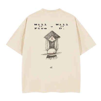 Will of Fire × Will of D. Oversized T-shirt(280GSM)
