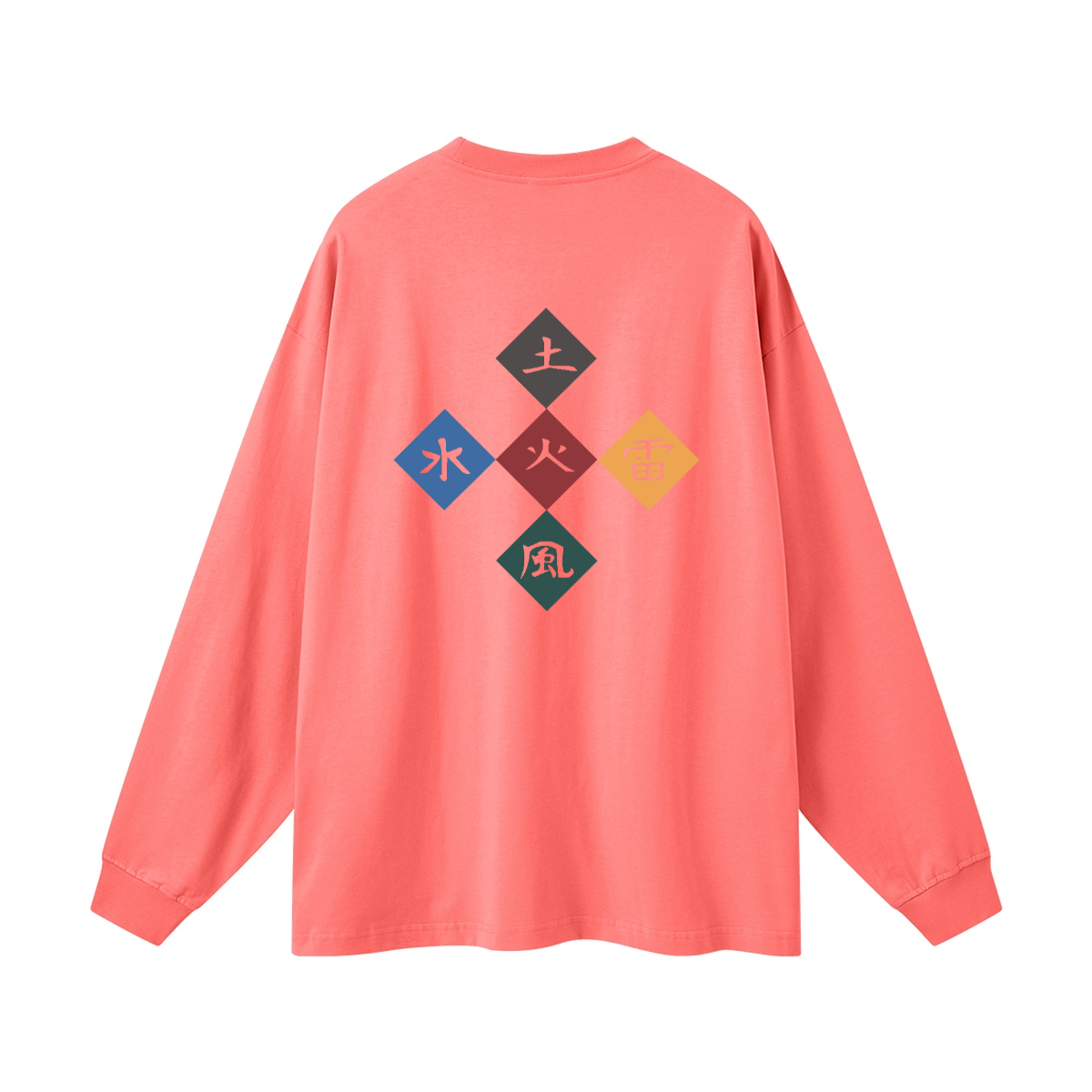 Five Great Shinobi Villages. Oversized Long Sleeve(305GSM)