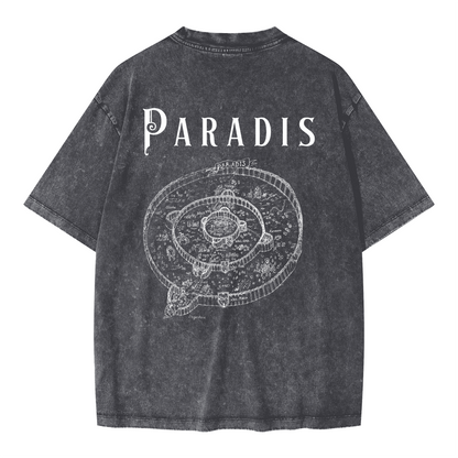 Paradis Island. Oversized Wash T-shirt(285GSM)