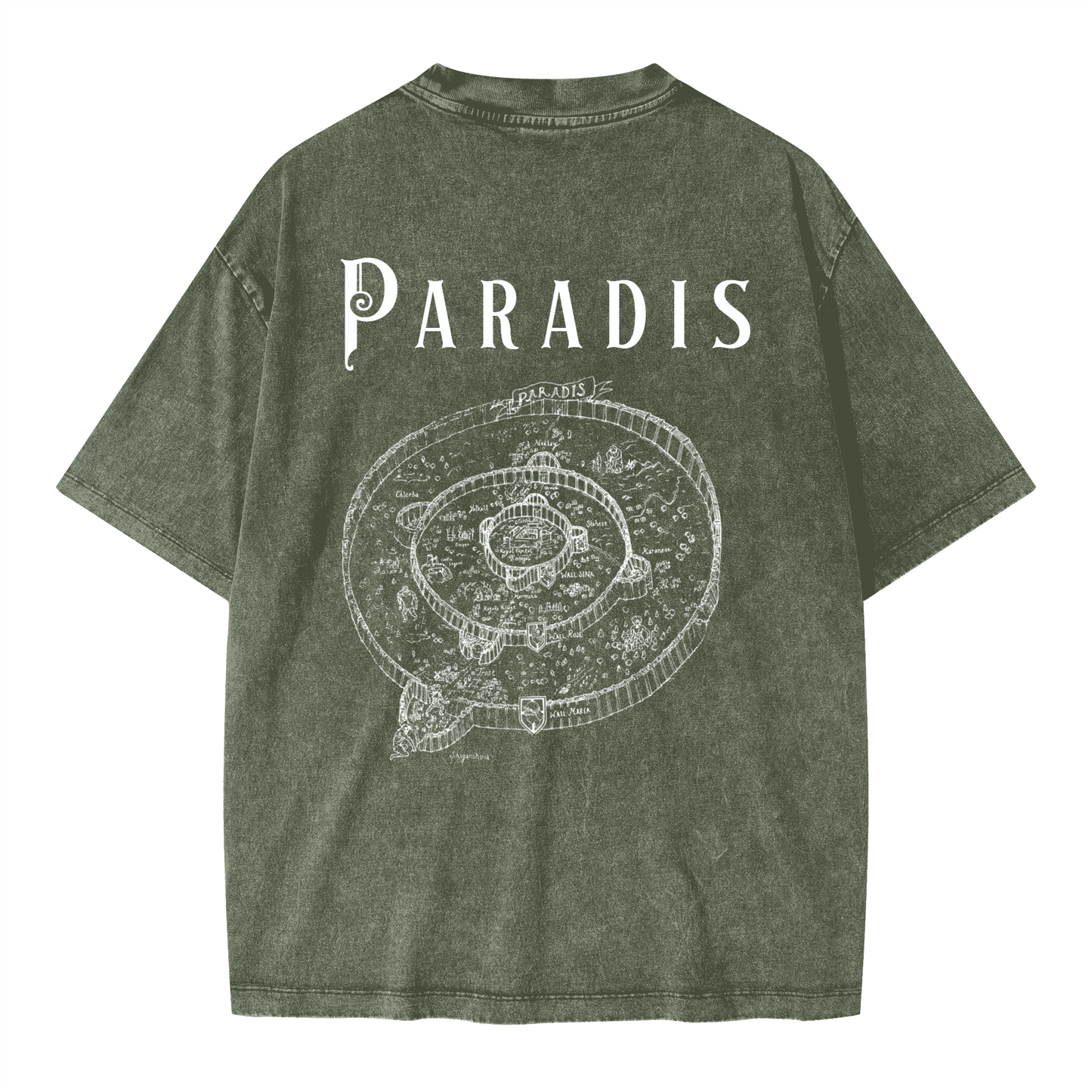 Paradis Island. Oversized Wash T-shirt(285GSM)