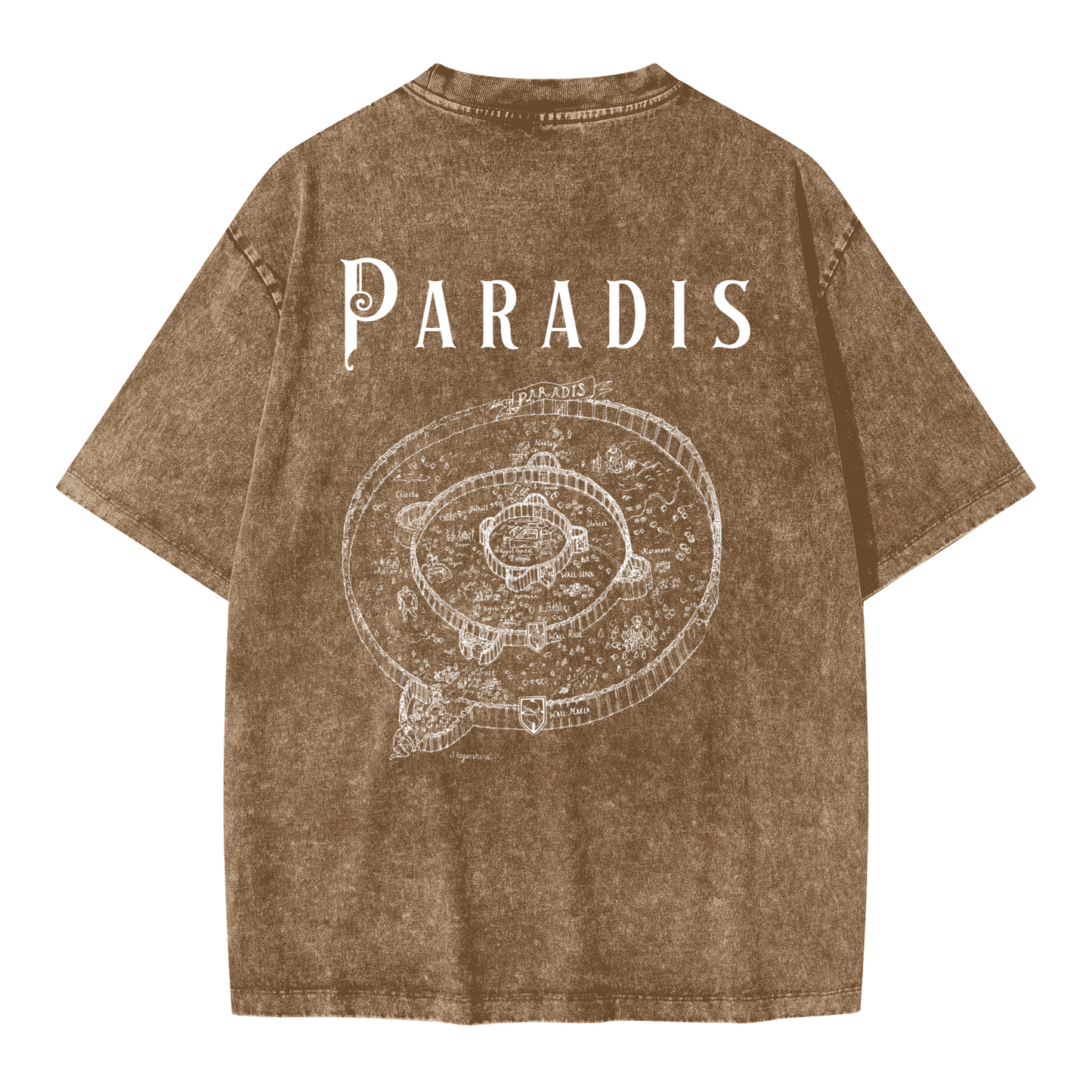 Paradis Island. Oversized Wash T-shirt(285GSM)