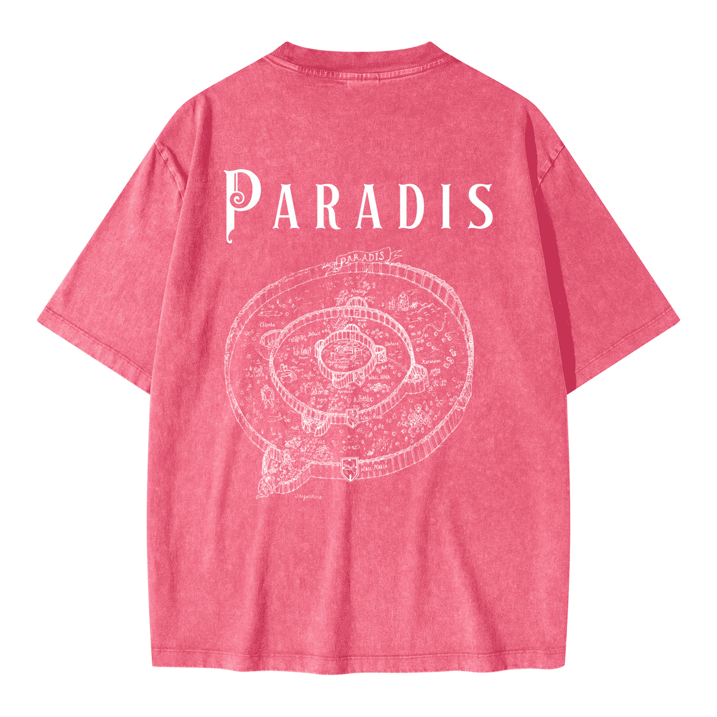 Paradis Island. Oversized Wash T-shirt(285GSM)