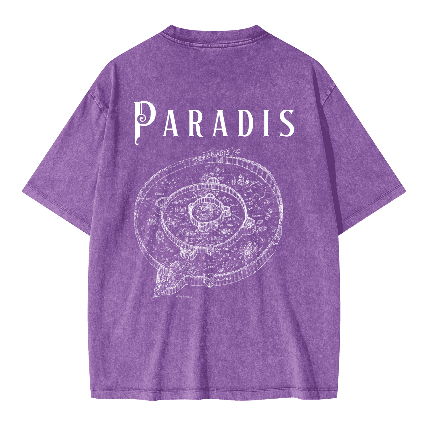 Paradis Island. Oversized Wash T-shirt(285GSM)