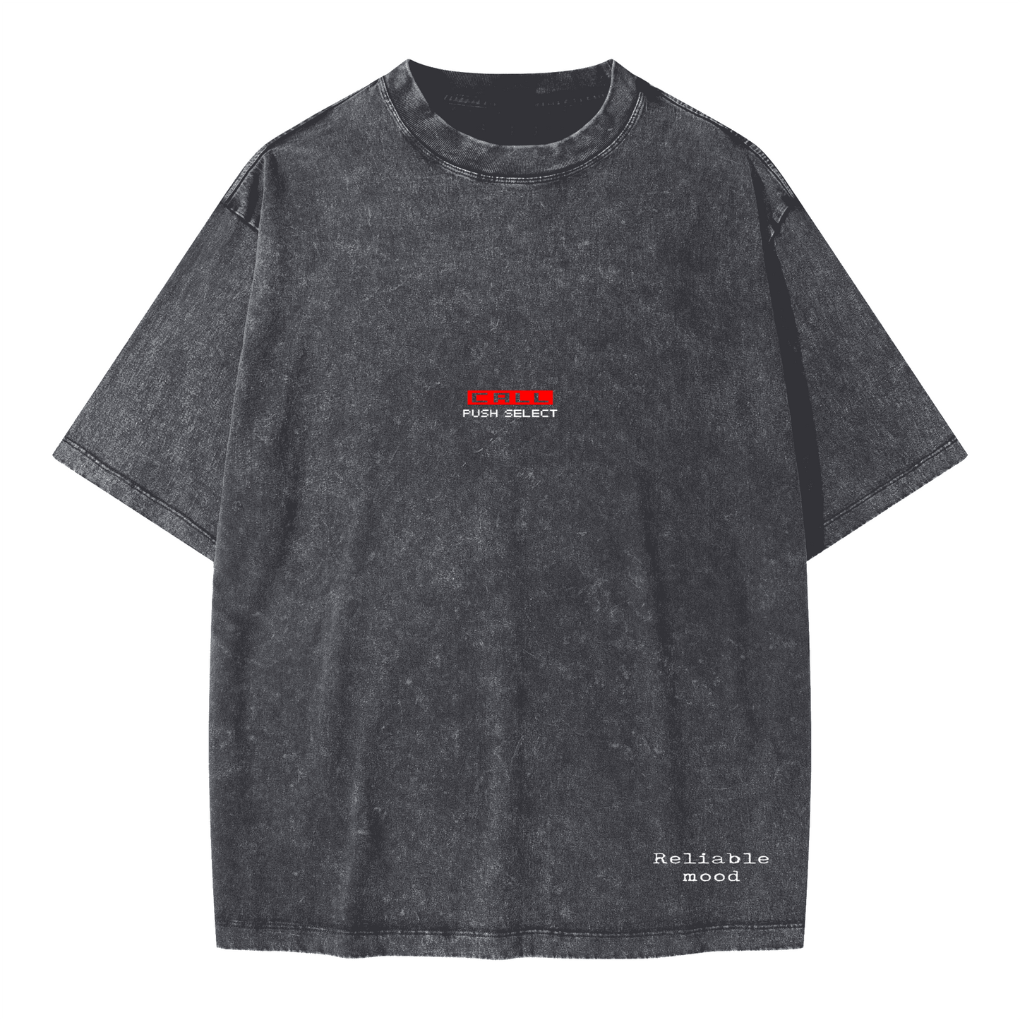 Call Push Select. Oversized Wash T-shirt(285GSM)