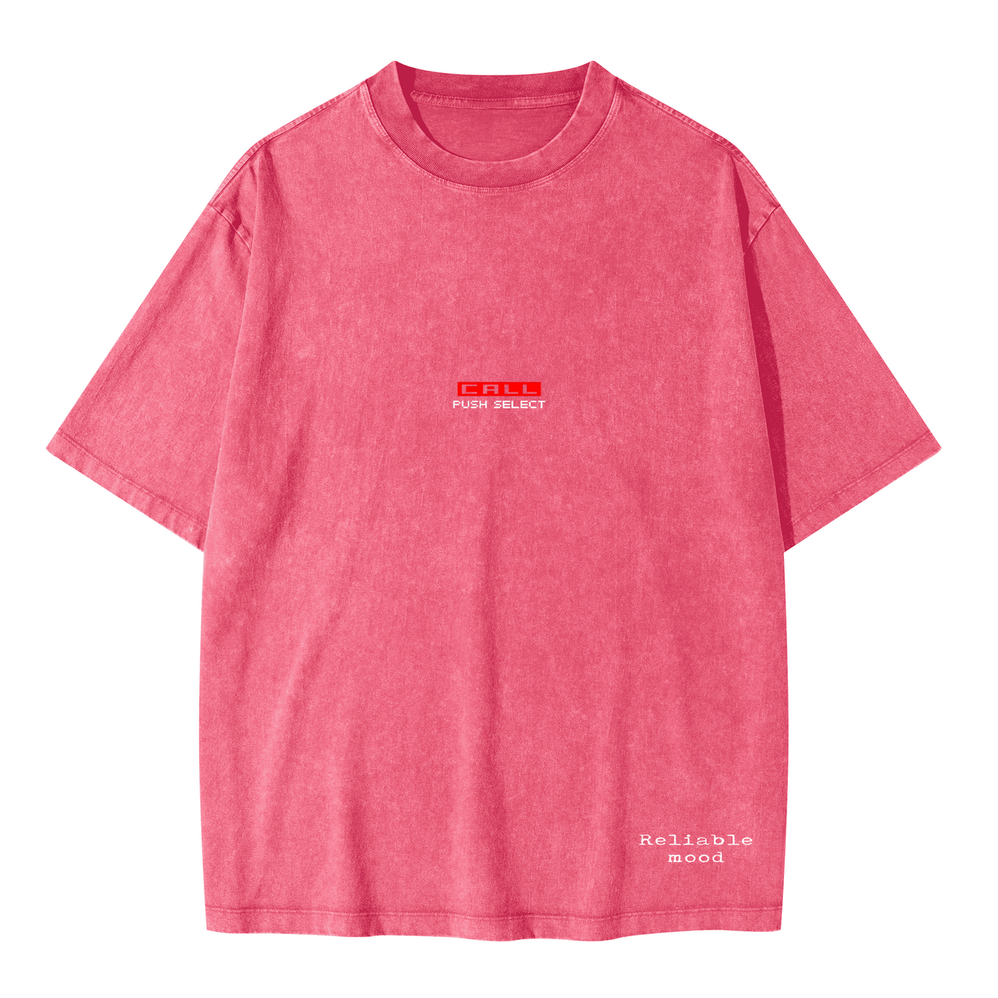 Call Push Select. Oversized Wash T-shirt(285GSM)