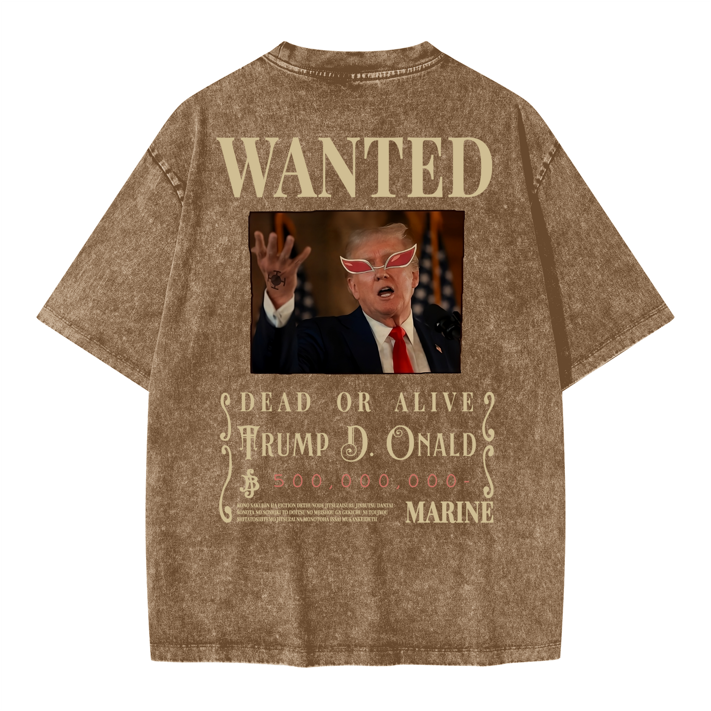 WANTED Donald Trump. Oversized Wash T-shirt(285GSM)