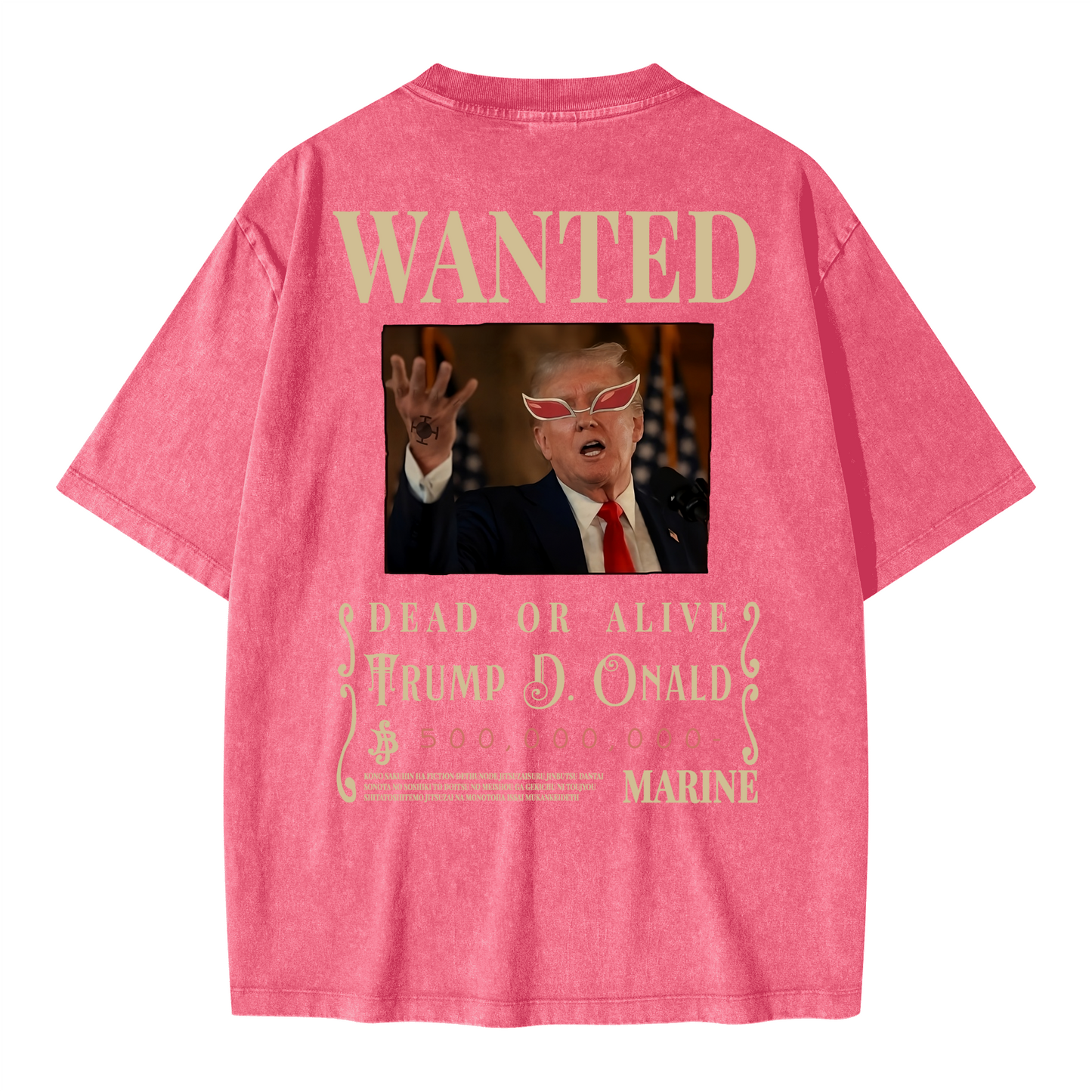 WANTED Donald Trump. Oversized Wash T-shirt(285GSM)