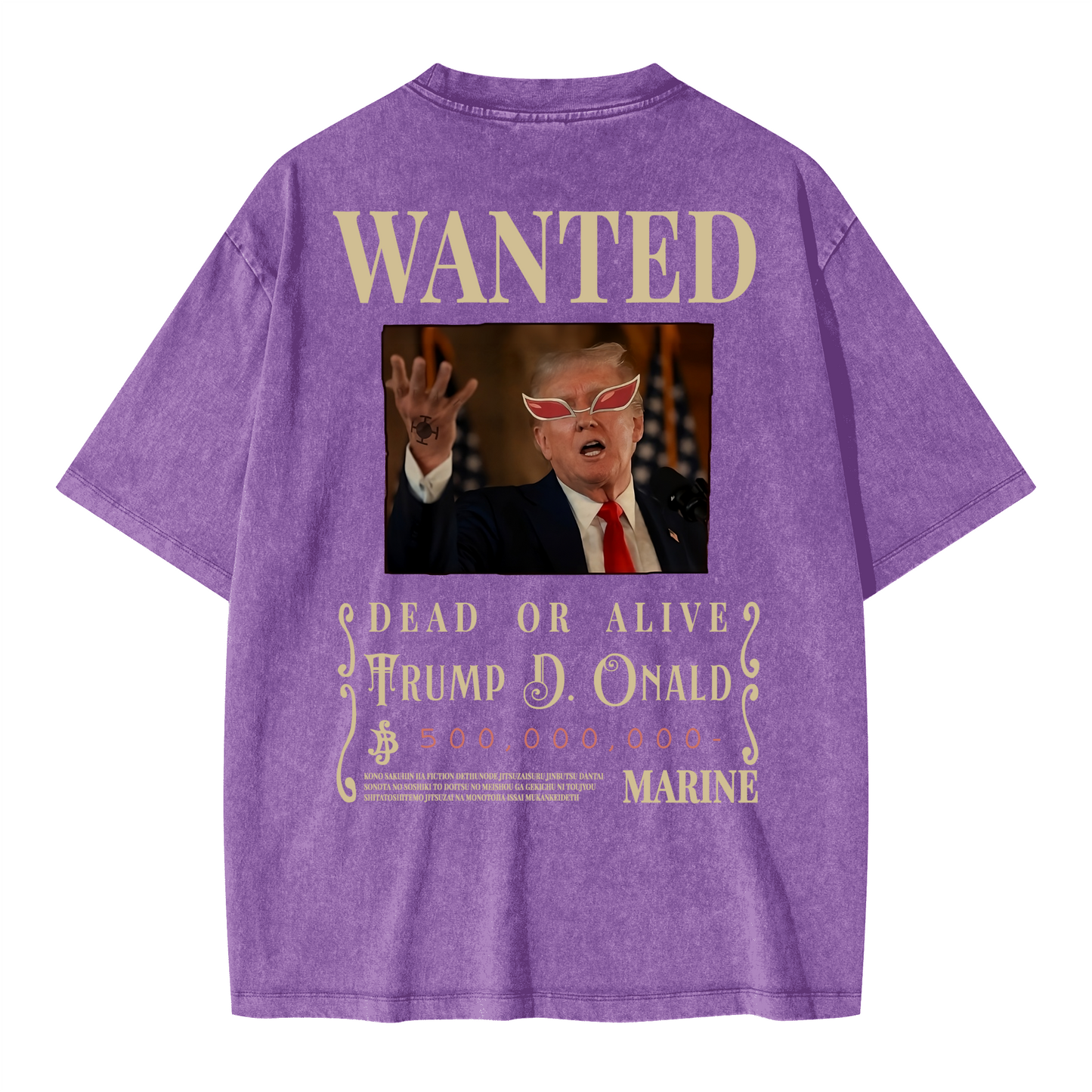 WANTED Donald Trump. Oversized Wash T-shirt(285GSM)