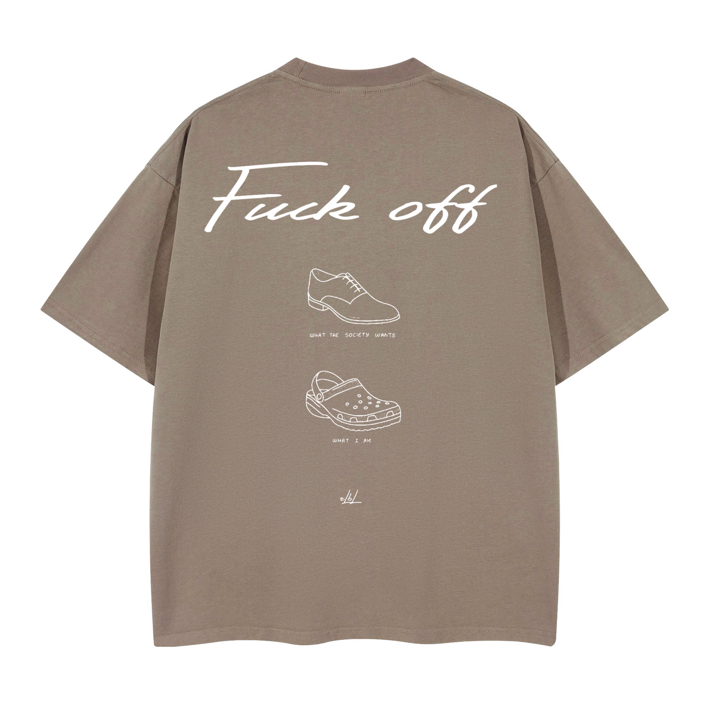 Fuck Off Crocs. Oversized T-shirt(280GSM)