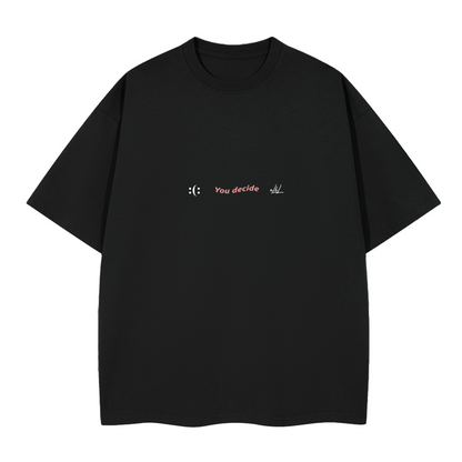 Feliz por fuera, triste por dentro. Oversized T-shirt(280GSM)