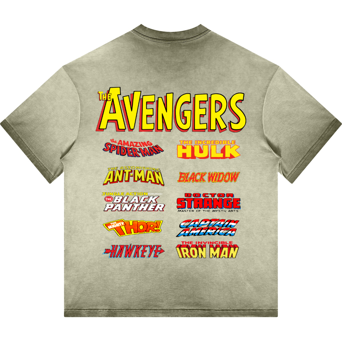 Avengers Tribute. Oversized T-Shirt Washed (255GSM)