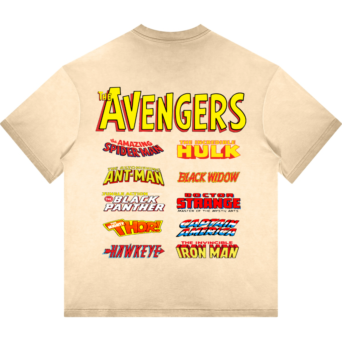 Avengers Tribute. Oversized T-Shirt Washed (255GSM)