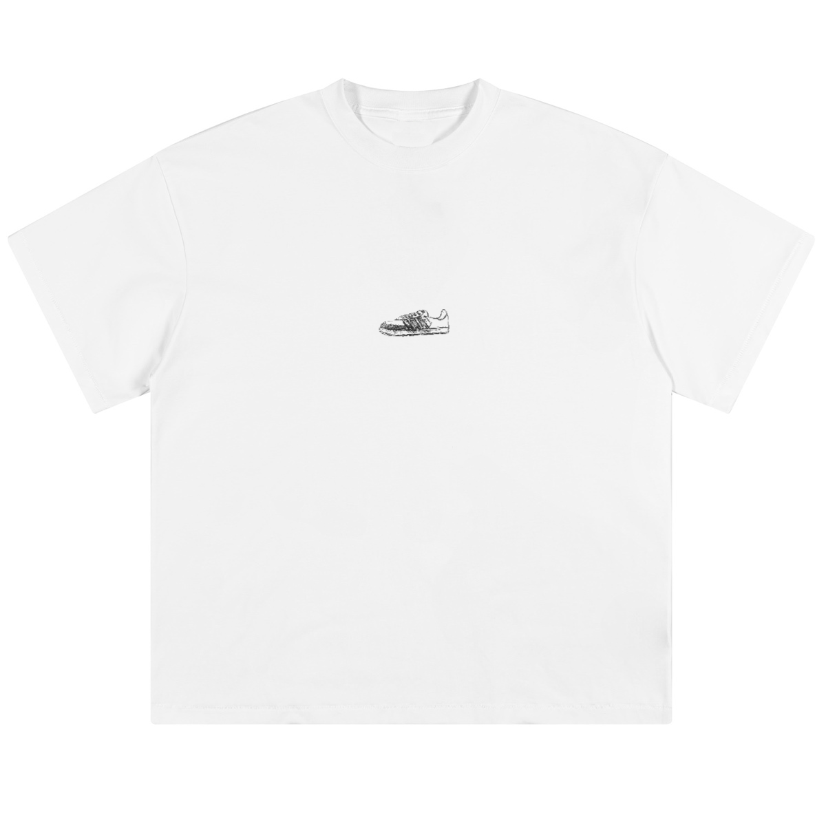 Scribbles of a sneaker. Oversized T-shirt(230GSM)