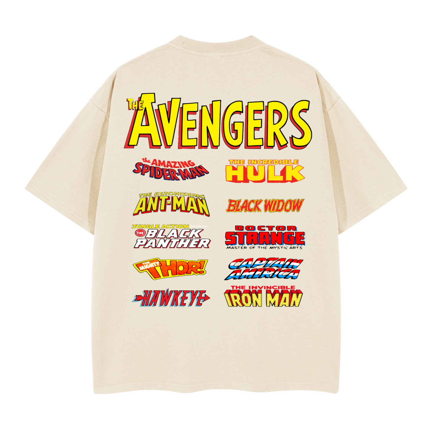 Avengers Tribute. Oversized T-shirt(280GSM)