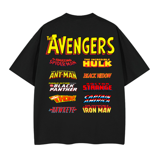 Avengers Tribute. Oversized T-shirt(280GSM)