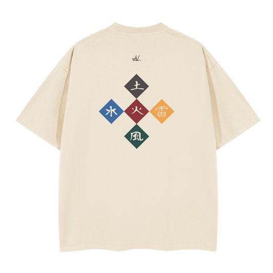 Five Great Shinobi Villages. Oversized T-shirt(280GSM)