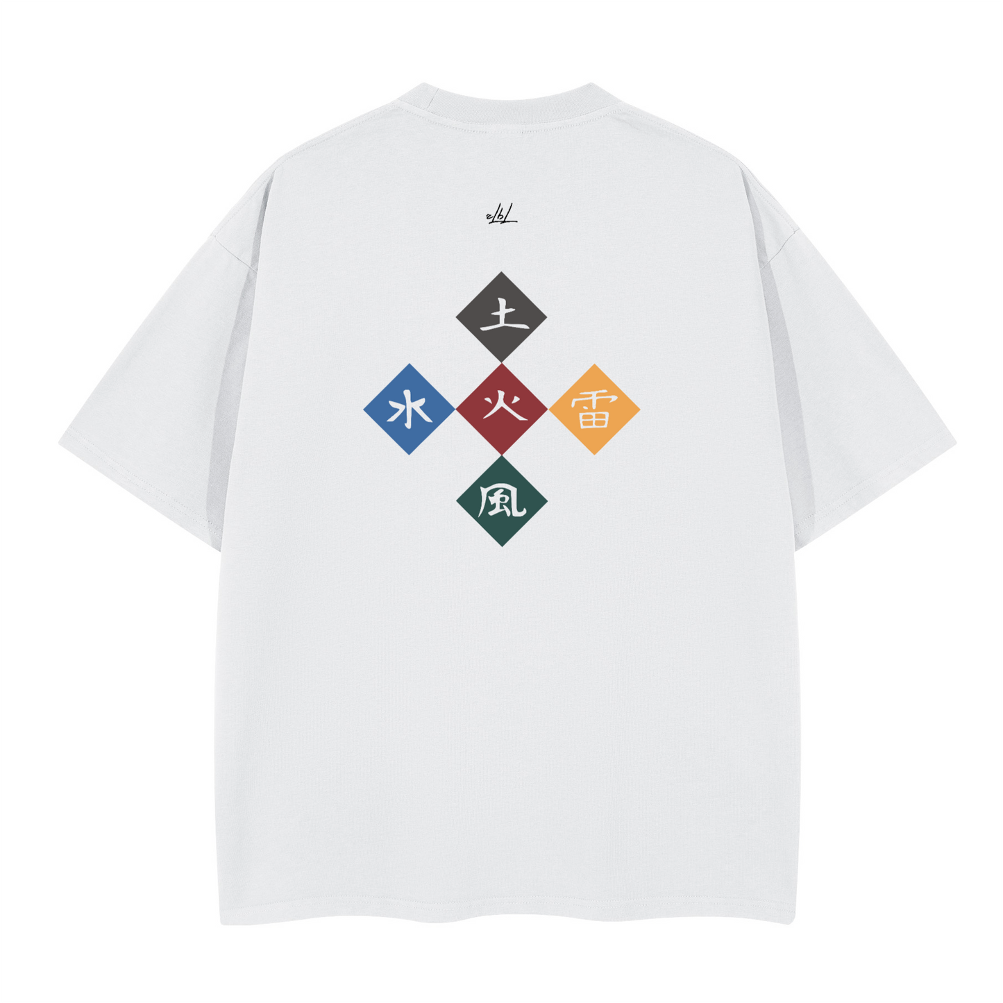 Five Great Shinobi Villages. Oversized T-shirt(280GSM)