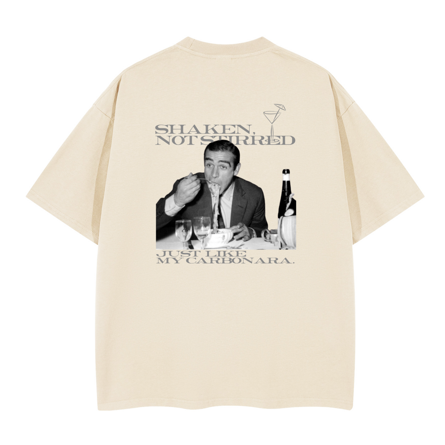 007 Shaken, Not Stirred. Oversized T-shirt(280GSM)