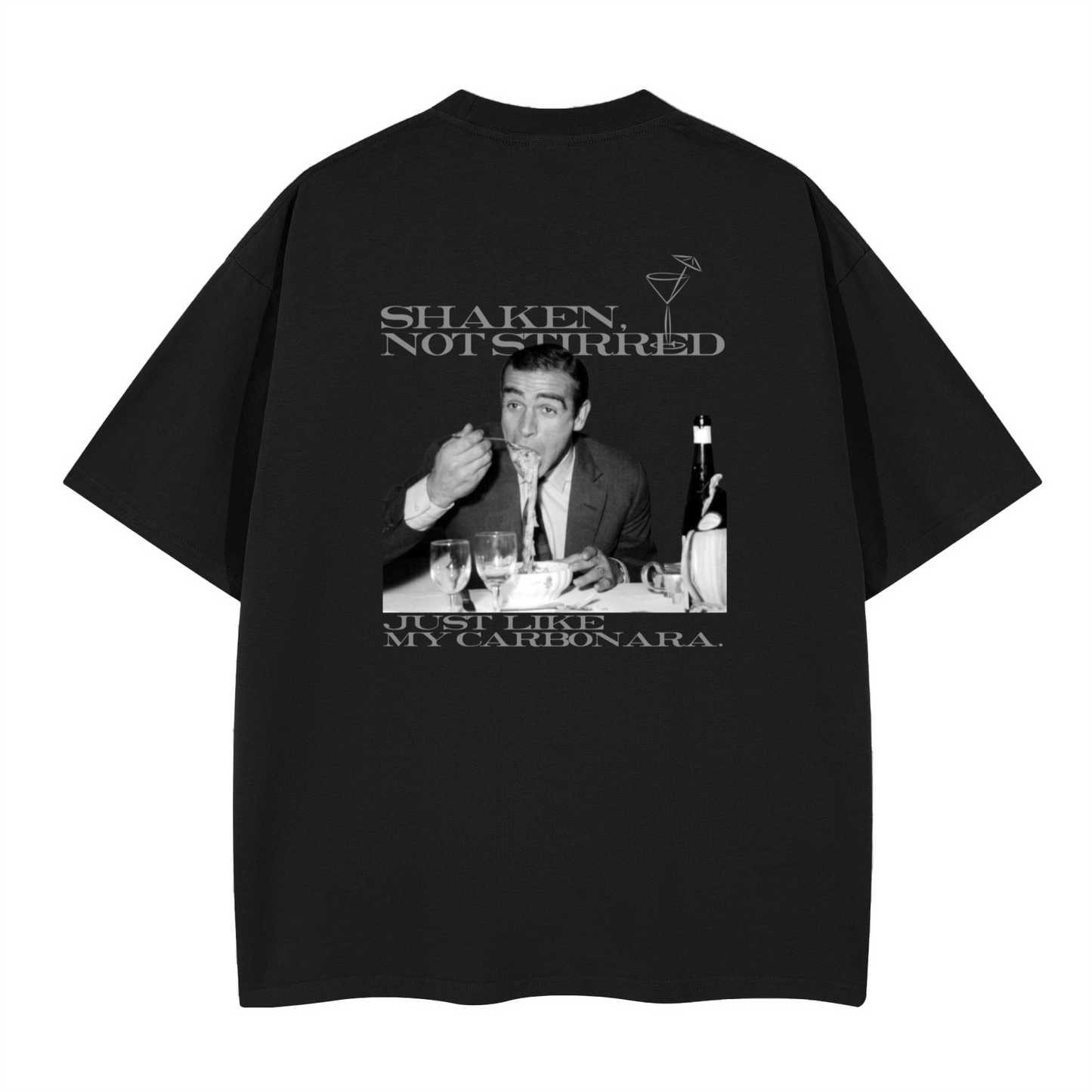 007 Shaken, Not Stirred. Oversized T-shirt(280GSM)