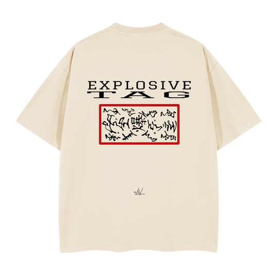 Explosive Tag. Oversized T-shirt(280GSM)