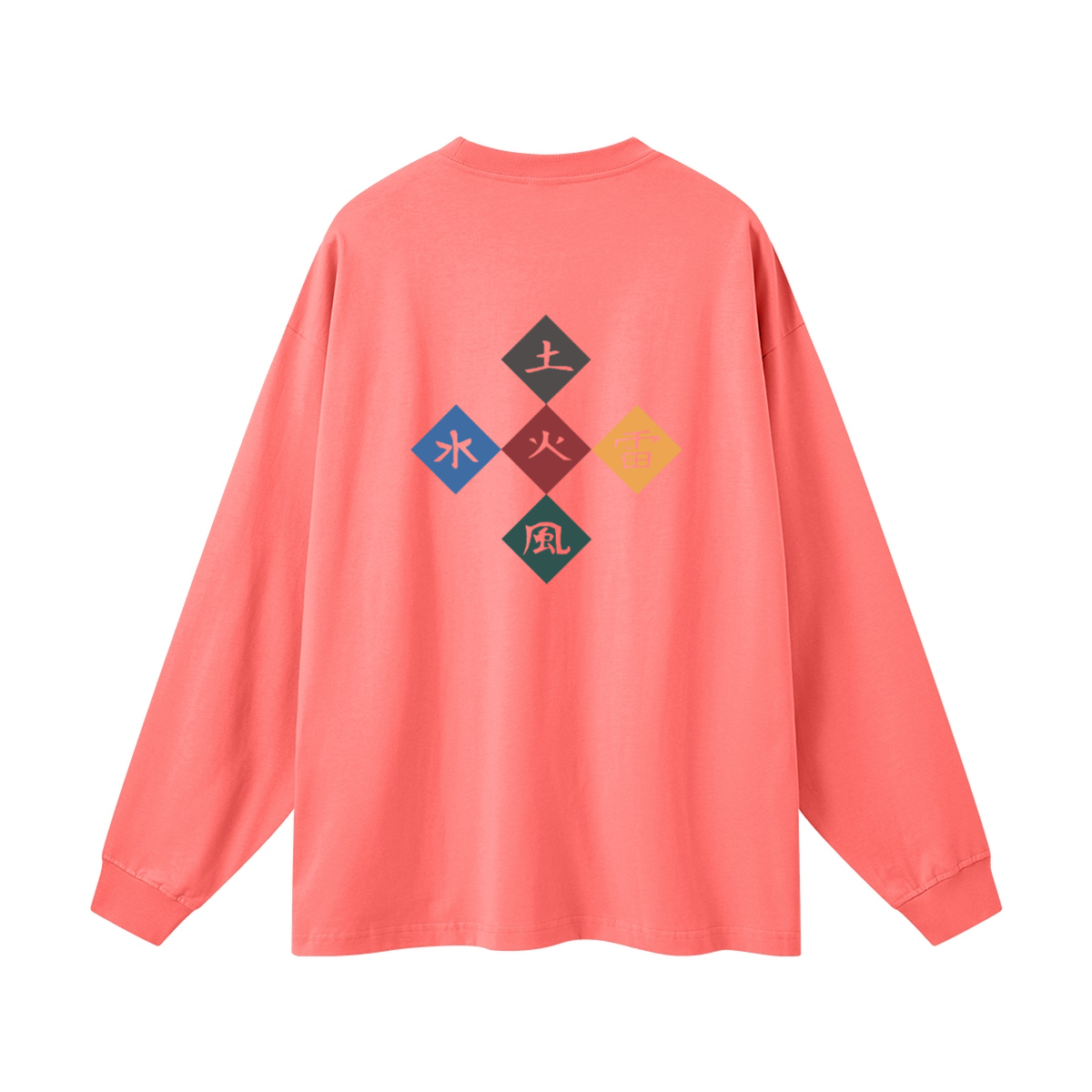 Five Great Shinobi Village. Oversized Long Sleeve(305GSM)