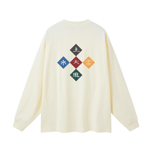 Five Great Shinobi Village. Oversized Long Sleeve(305GSM)