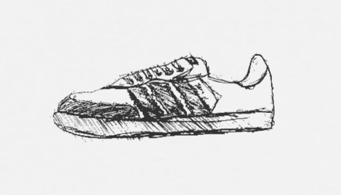 Scribbles of a sneaker. Oversized T-shirt(230GSM)