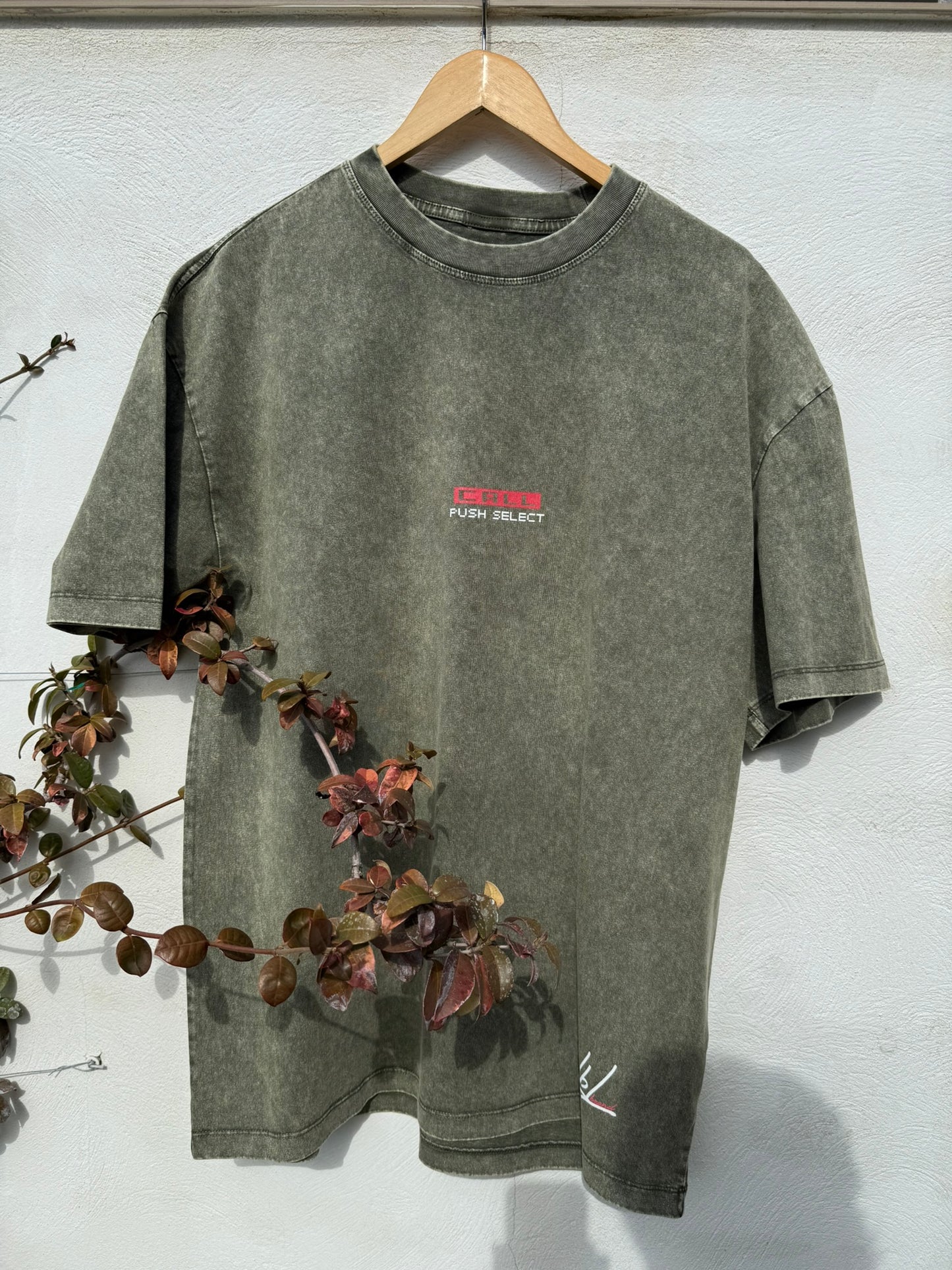 Call Push Select. Oversized Wash T-shirt(285GSM)