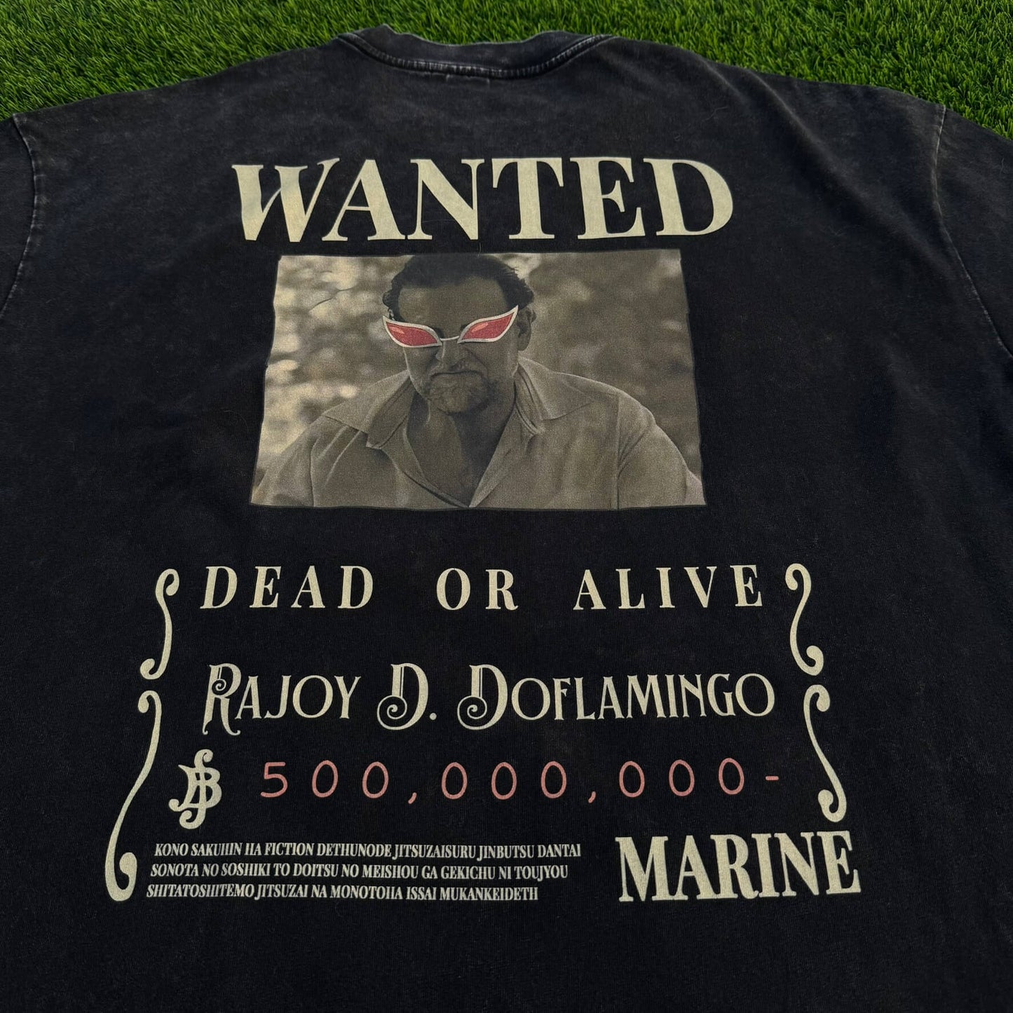 WANTED Rajoy D. Doflamingo. Oversized Wash T-shirt(285GSM)