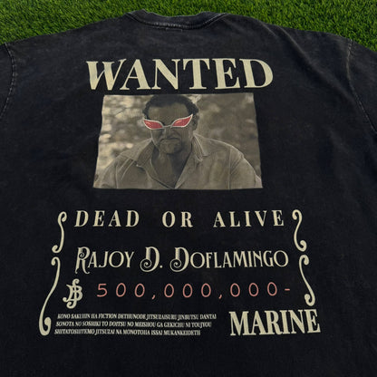 WANTED Rajoy D. Doflamingo. Oversized Wash T-shirt(285GSM)